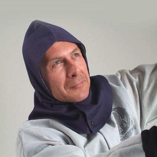 Joseph Firth PPE Flame Welders Proban Hood & 9"Cape Lined Navy Blue