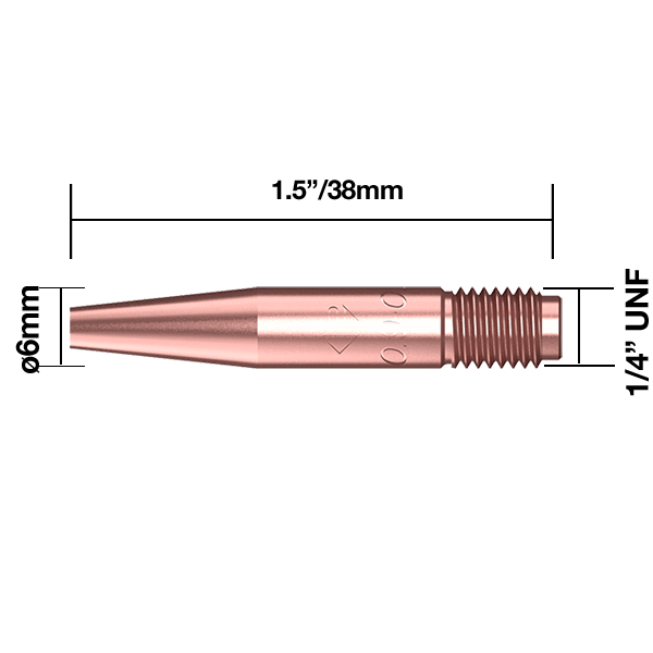 josephfirth TWC Contact Tips TWC Contact Tip Tapered 0.035" - 0.9mm Pk25