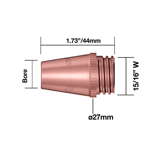 josephfirth TWC Nozzles TWC Fixed Nozzle <sup>5</sup>⁄<sub>8</sub>" -16mm Pk5