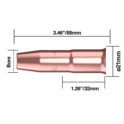 josephfirth TWC Nozzles TWC Nozzle Short Stop <sup>1</sup>⁄<sub>2</sub>" -13mm Pk5