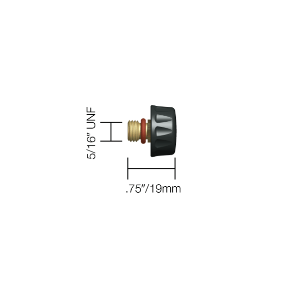 Parweld Back Cap TIG Back Cap Short 0.75"/19mm PRO41V33