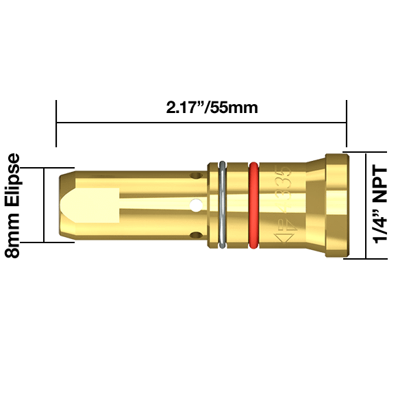 Parweld BND Contact Tips and Head Assemblies BND 4235 Head Assembly Pk5