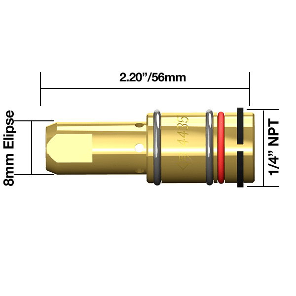 Parweld BND Contact Tips and Head Assemblies BND 4635 Head Assembly Pk5