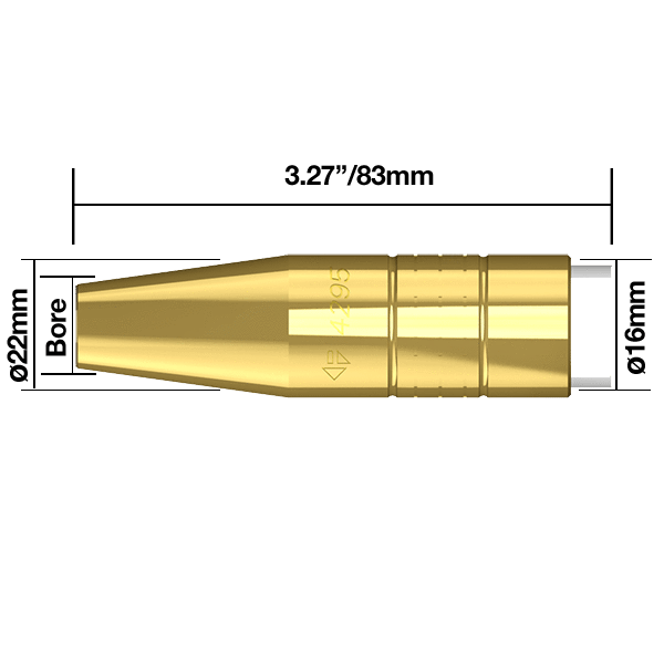 Parweld BND Nozzles BND Brass Nozzle Pipeline 3/8" - 10mm Pk5