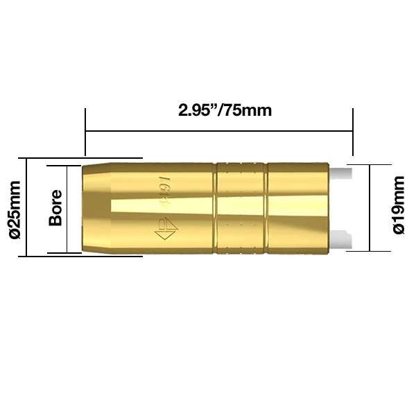 Parweld BND Nozzles BND Copper Nozzle 3/4" - 19mm Pk5