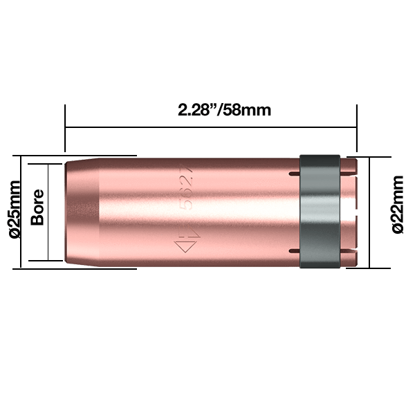 Parweld BND Nozzles BND Copper Nozzle 5/8" - 16mm Pk5