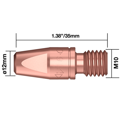 Parweld BZL Contact Tips BZL B6015-16 Contact Tip 1/16" - 1.6mm Binzel Type