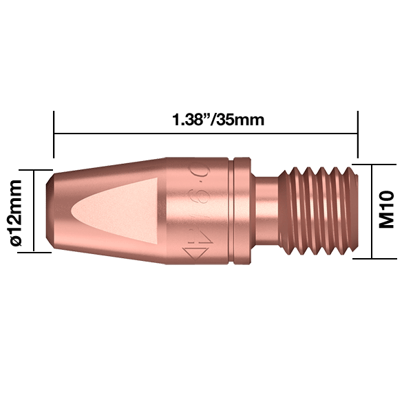 Parweld BZL Contact Tips BZL B6015-32 Contact Tip 1/8" - 3.2mm Binzel Type