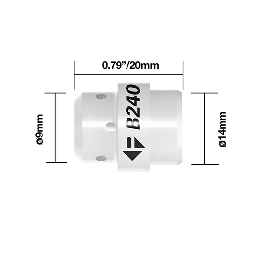 Parweld BZL Gas Diffuser BZL Diffuser Ceramic B2405C Binzel Type