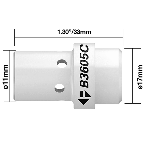 Parweld BZL Gas Diffuser BZL Diffuser Ceramic B3605C Binzel Type