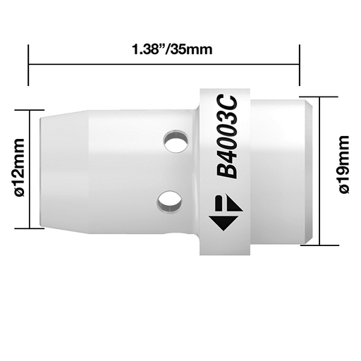 Parweld BZL Gas Diffuser BZL Diffuser Ceramic B4003C Binzel Type