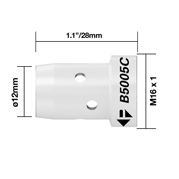 Parweld BZL Gas Diffuser BZL Diffuser Ceramic B5005C Binzel Type