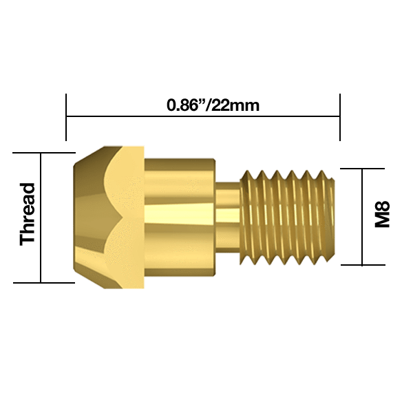 Parweld BZL Tip Adaptor BZL Tip Adaptor M6 B2612 Binzel Type