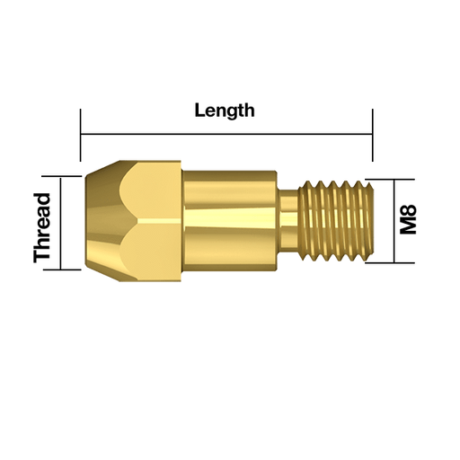 Parweld BZL Tip Adaptor BZL Tip Adaptor M6 B3613 Binzel Type