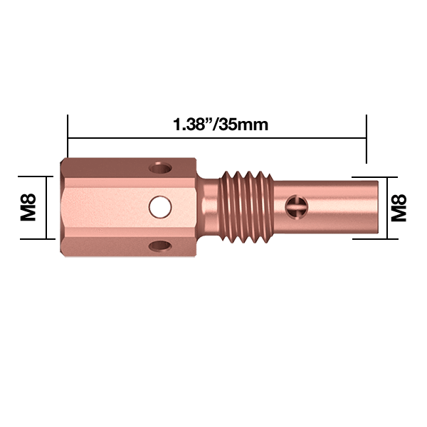 Parweld BZL Tip Adaptor BZL Tip Adaptor M8 B2536 Binzel Type