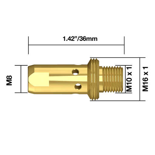 Parweld BZL Tip Adaptor BZL Tip Adaptor M8 B3812 Binzel Type