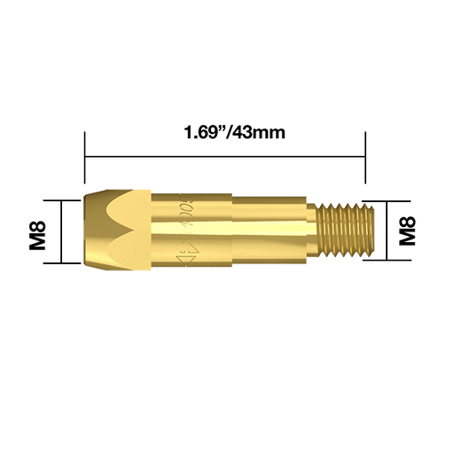 Parweld BZL Tip Adaptor BZL Tip Adaptor M8 B4005 Binzel Type
