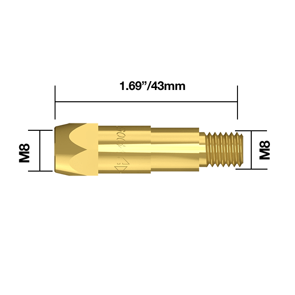 Parweld BZL Tip Adaptor BZL Tip Adaptor M8 B4005 Binzel Type