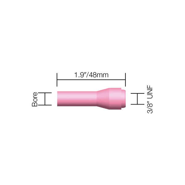 Parweld Ceramics TIG Long Ceramic Cup- 5/16"/8 mm WP9/20