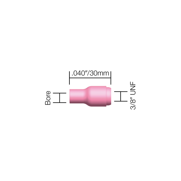 Parweld Ceramics TIG Standard Ceramic Cup- 1/4"/6 mm WP9/20 Pk10