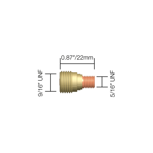 Parweld Gas Lens Body TIG Gas Lens Body- 0.040"/1.0 mm WP9/20