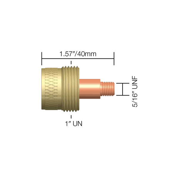 Parweld Gas Lens Body TIG Large Gas Lens Body - 1/16"/1.6 mm WP9/20/24