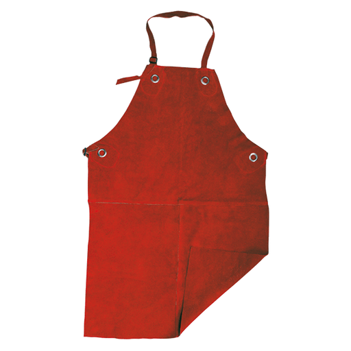 Parweld PPE Spark Red Leather Apron with Ties 65cm x 90cm (24" x 36")