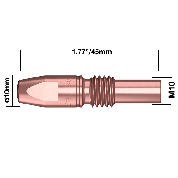 Parweld XP8 Contact Tips and Head Assemblies XP8 Contact Tip 3/32" - 2.4mm XP3003-24 M10