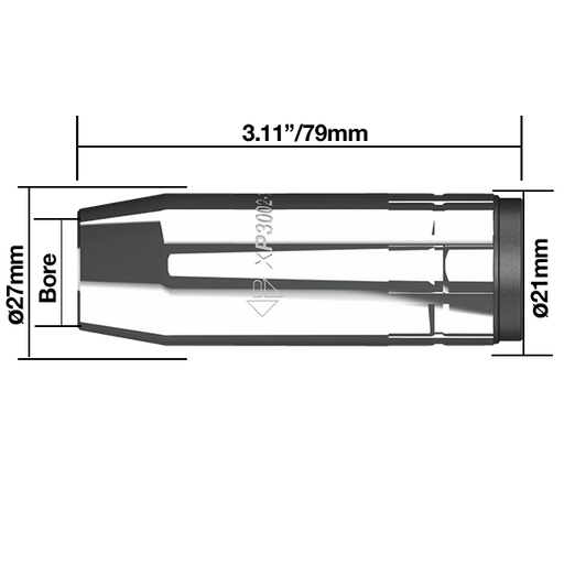 Parweld XP8 Nozzles XP8 Cylindrical Nozzle 3/4" -19mm XP3002-19
