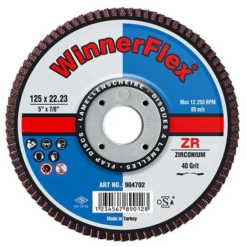 josephfirth Ltd WinnerFlex Coned Flap Discs box 10 115mm x 40grit