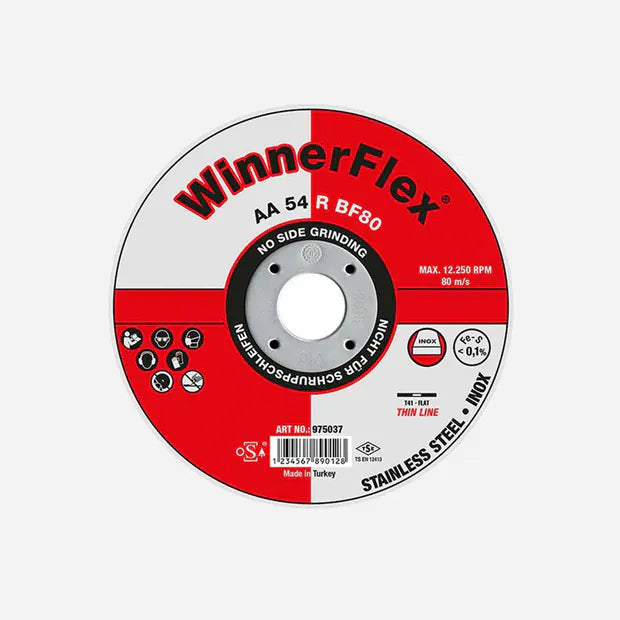 josephfirth Ltd WinnerFlex Flat Super Thin Cutting Discs - Pack of 25 115mm x 1mm