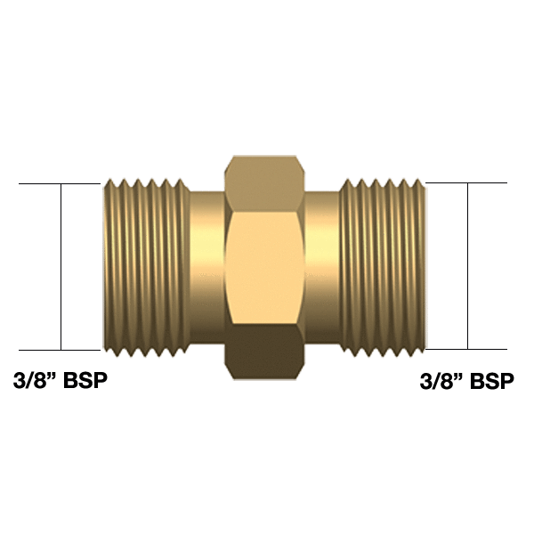 Joseph Firth Coupler Equal Coupler 3/8" BSP Male RH Pk10