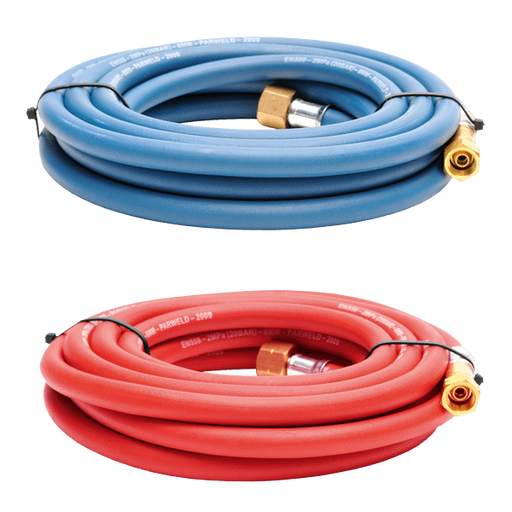 Joseph Firth Cutting and Welding Hose Sets Hose Set 6mm Oxygen/Acetylene x 5m C/W Fittings 1/4" To 3/8"