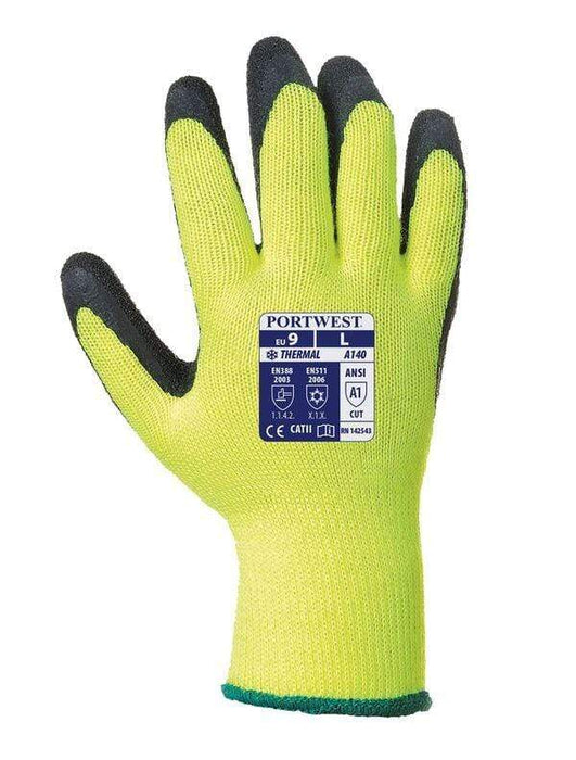 Portwest PPE Hand Thermal Gripper Latex Glove A140